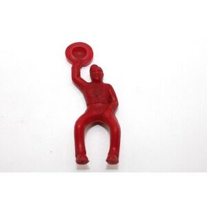 Vintage 1950s Ajax Mounted Cowboy Waving Hat‎ in Red Plastic Rodeo Rider
